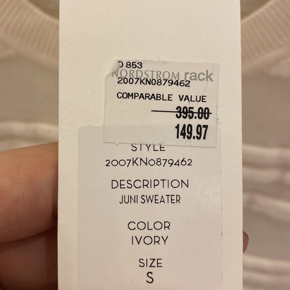 Veronica Beard Juni Sweater in Ivory - Picture 2 of 6